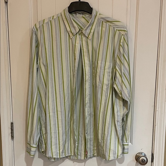 Old Navy Men's Green Striped and Blue Checkered Shirts both XL EUC - Picture 2 of 7